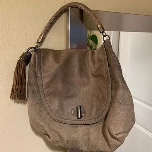 NEW Textured leather halogen boho bag
